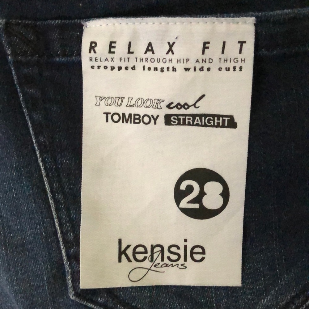 Kensie Relax Fit Tomboy Straight Jeans size 28